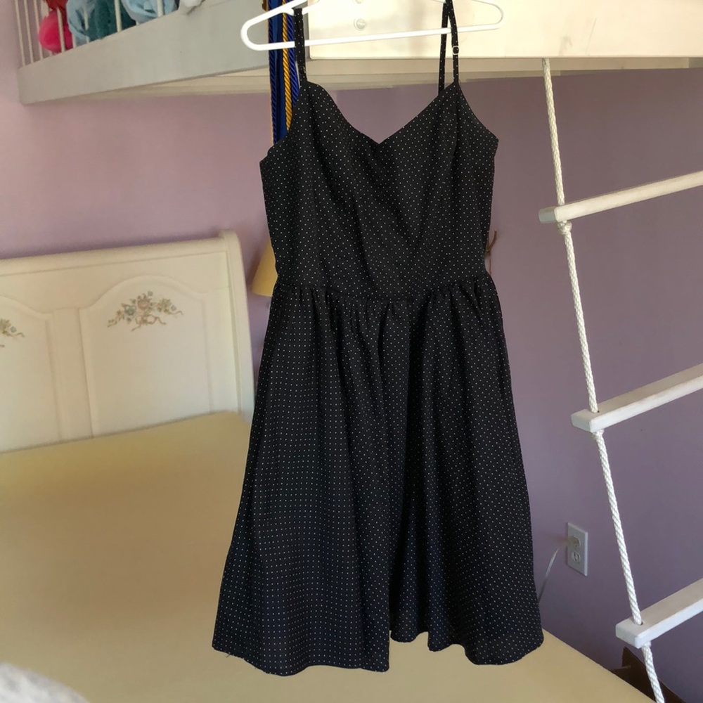 Black and white polka dot dress